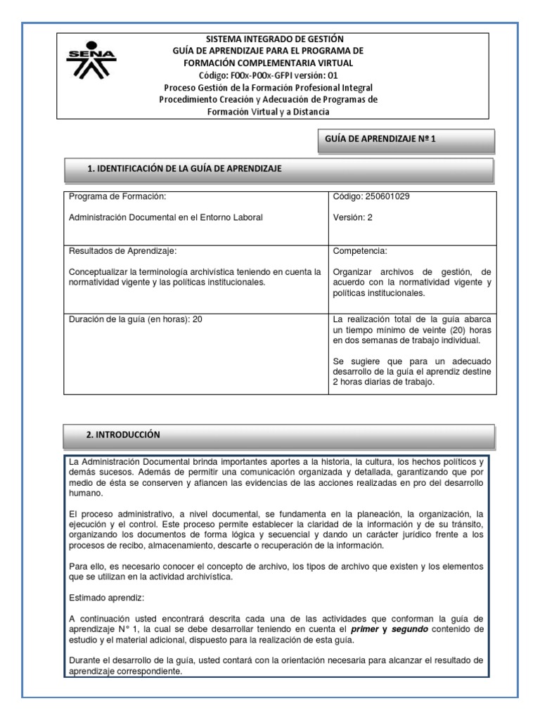 Guía de Aprendizaje Sena 2023 | PDF