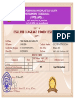 UPNVJ English Proficiency Test Result