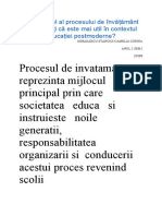 Care model al procesului de învățământ considerați că este mai util în contextul educației postmoderne.docx