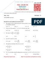 Math Model Paper Set-1