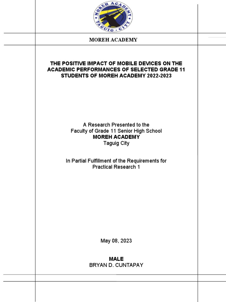 Practical research sample format 2 pdf