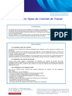 Les Differents Types de Contrat de Travail PDF