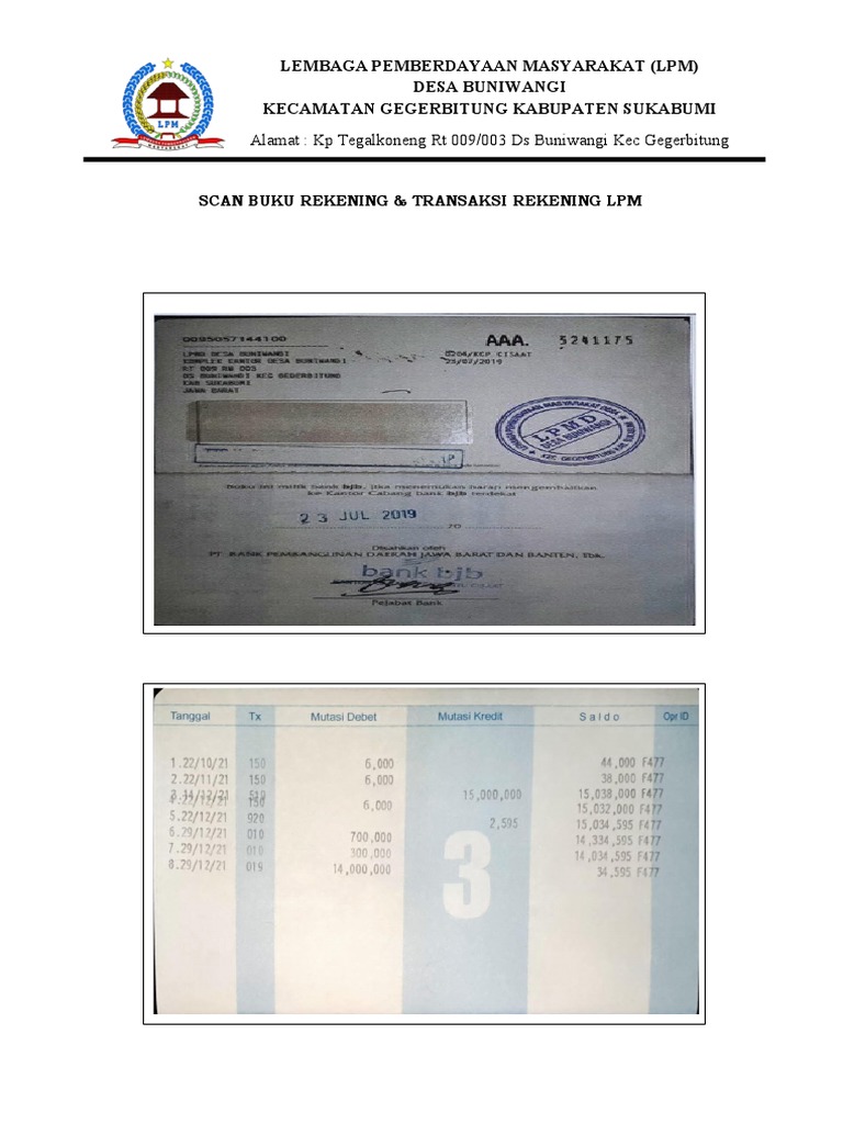 Scan Buku Rekening Transaksi LPM PDF