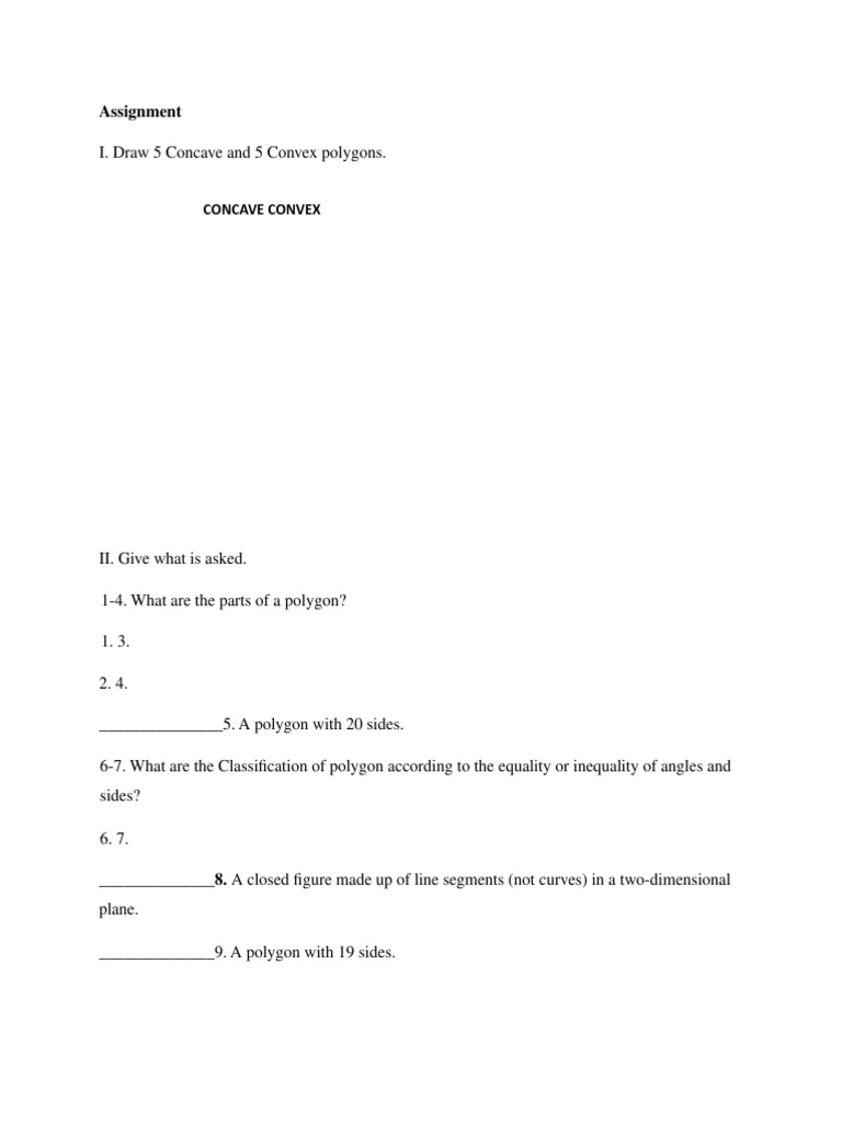 Polygon Assignment and Classification | PDF | Teaching Methods ...