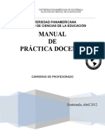 Manual DE Práctica Docente: Universidad Panamericana Facultad de Ciencias de La Educación