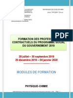 Modules Formation Contractuels - Physique Chimie