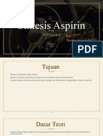 Sintesis Aspirin Menggunakan Metode Esterifikasi