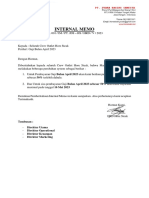 INTERNAL MEMO Pembayaran Gaji Bulan April 2023 PDF