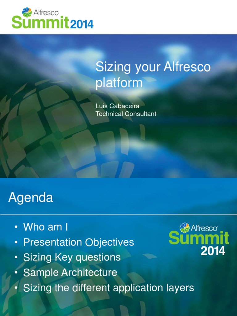 Alfresco Platform Sizing Guide | PDF | Databases | Central Processing Unit