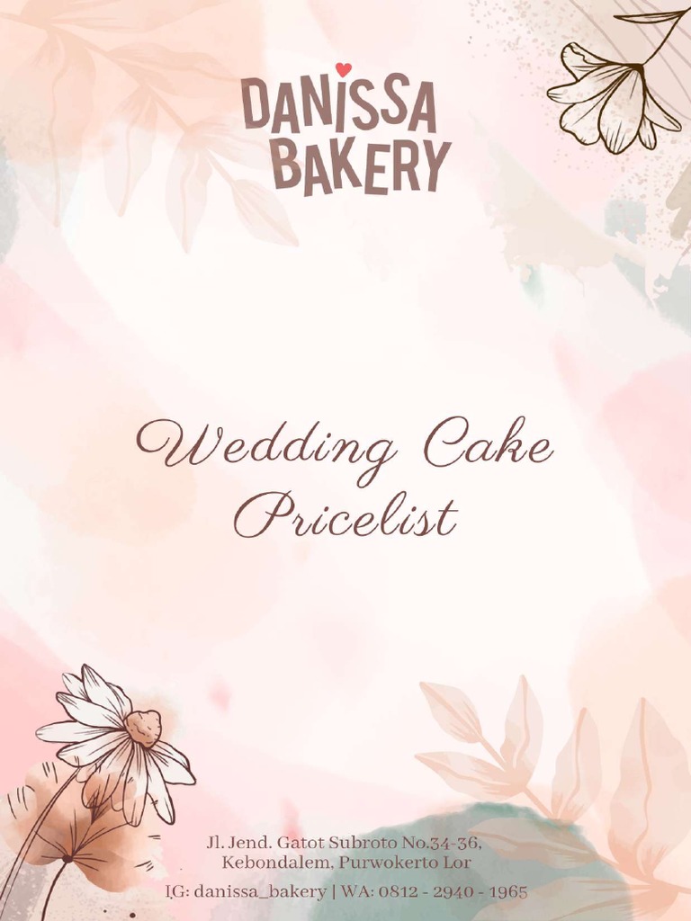 Pricelist Wedding Cake PDF PDF