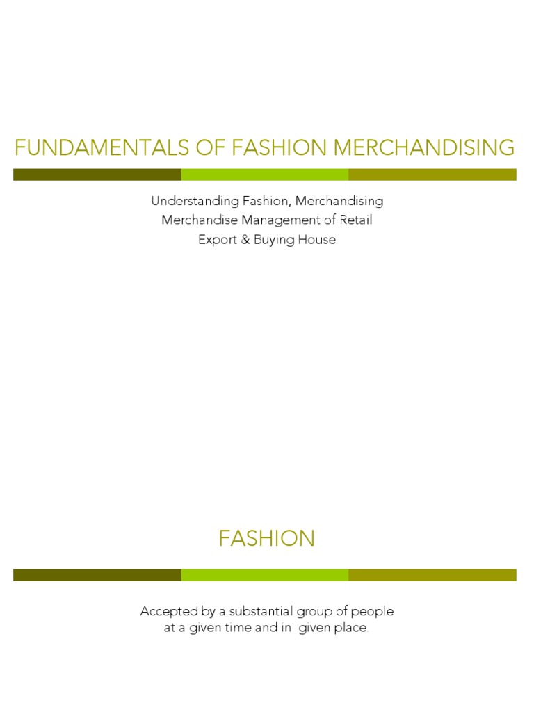 Fashion Cycle FashionMerchandising PDF
