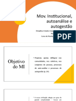 Autoanálise e autogestão comunitária