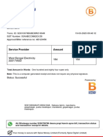 West Bengal Electricity Bill Payment Receipt