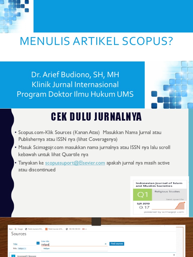 Menulis Artikel Scopus | PDF