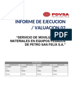 Informe de Ejecucion - 001 Revision Final