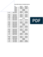 Work Schedule For MAY 2023