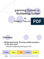 MultiprogrammingSystemvs MultitaskingSystem