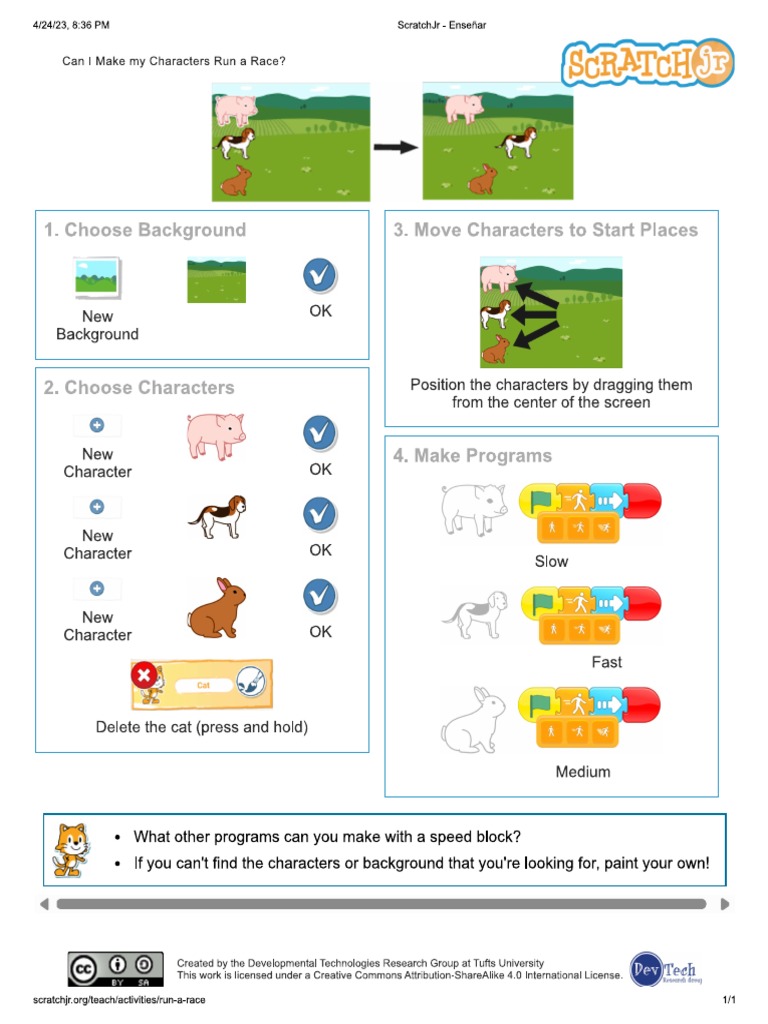 Scratch Jr. Run A Race PDF