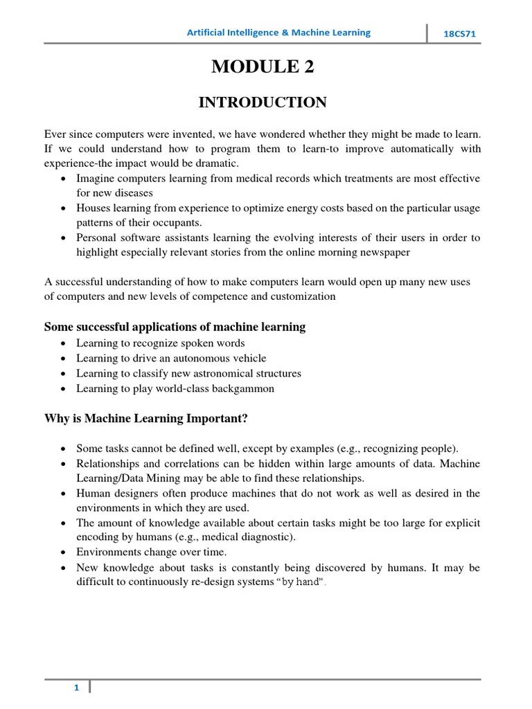 Module 2 PDF | PDF | Machine Learning | Learning