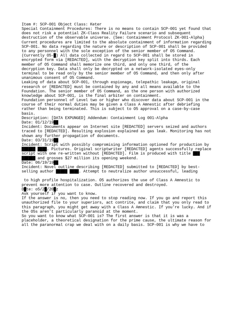 Scp Redacted Document