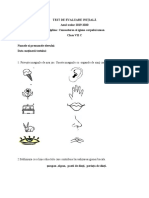 Test de Evaluare-Cunoasterea Si Igiena Corpului Uman-2019-2020 - Barbut