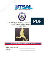 Form Pendaftaran Futsal PERSI