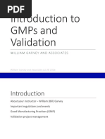 Introduction To Gmps and Validation