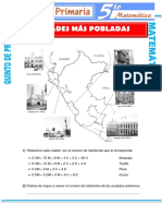 Ciudades Mas Pobladas para Quinto de Primaria PDF