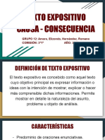 Texto Expositivo Causa - Consecuencia