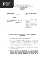 Motion for Leave to File Amended Complaint | PDF | Affidavit | Pleading