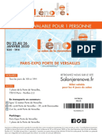 Billet: Valable Pour 1 Personne