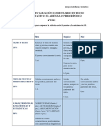 Rúbrica de Evaluación Comentario de Texto Argumentativo PDF