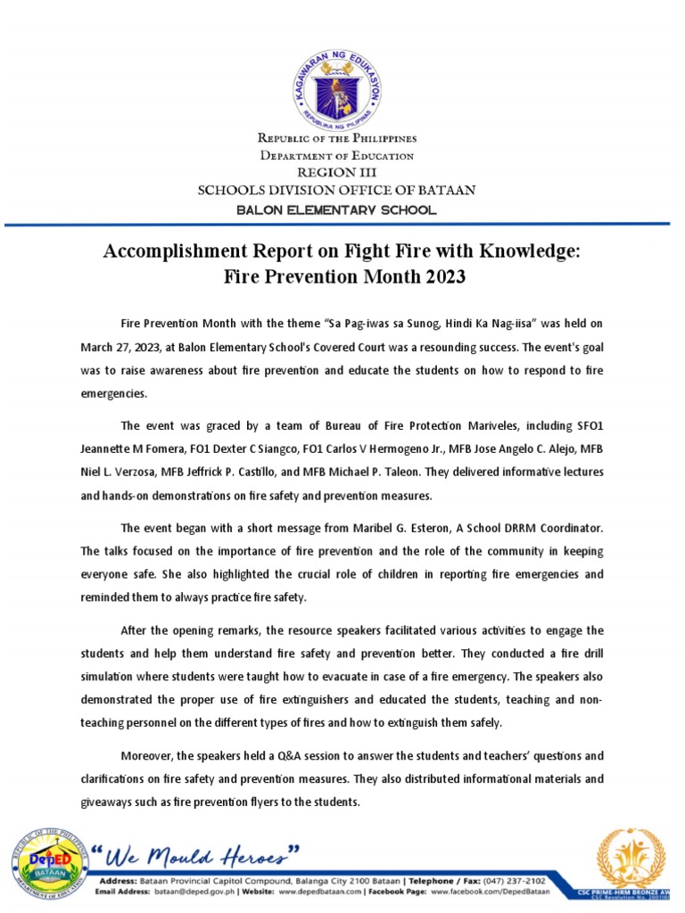 Fight Fire with Knowledge Fire Prevention Month 2023