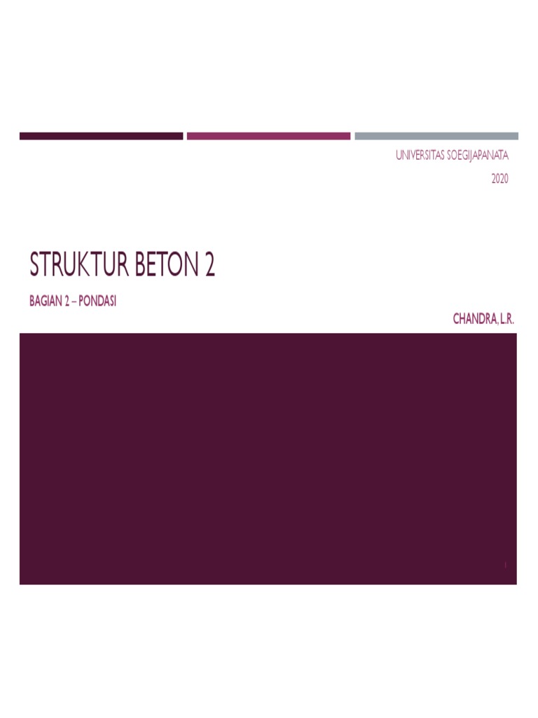 Materi Beton 2 - 2nd Part - Pondasi | PDF
