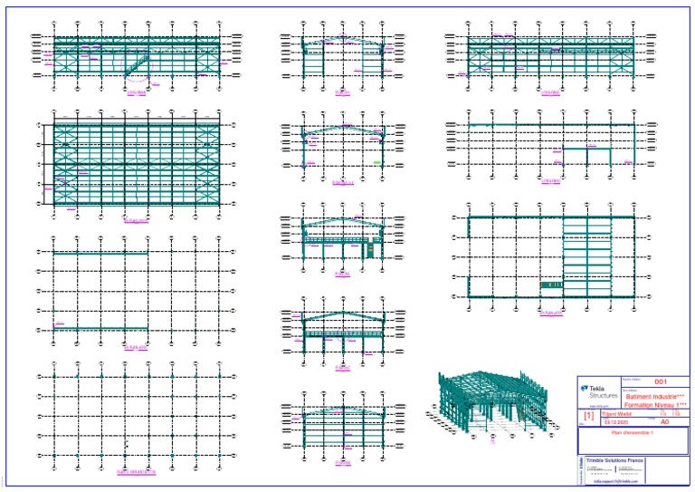 Plan D'ensemble Formation Tekla V2020 N 1+2 PDF | PDF