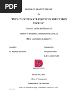 Impact of Private Equity in Education Sector