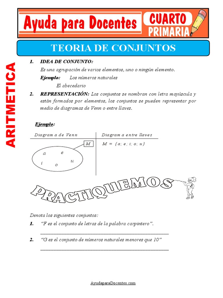 Teoría de Conjuntos para Cuarto Grado | PDF