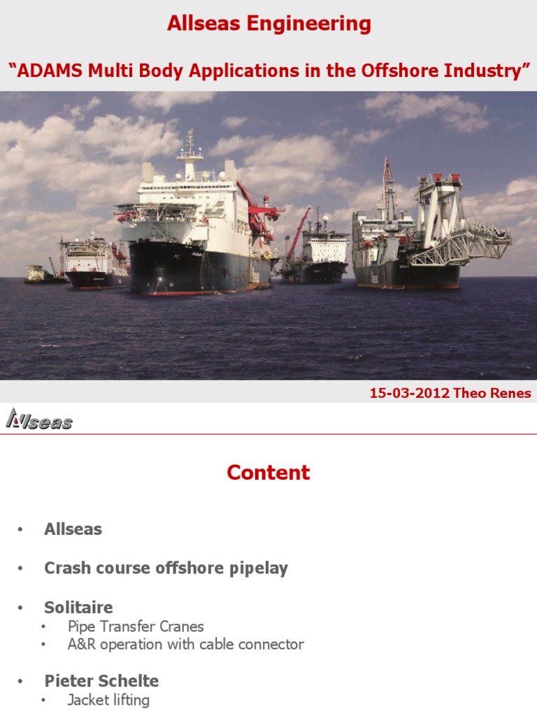 Allseas Engineering Overview and Vessels | PDF | Technology & Engineering
