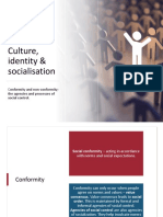 Culture, identity & socialisation - Social conformity and control