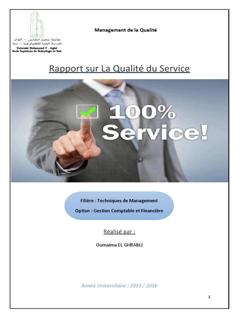 Qualité du Service en Entreprise | PDF | Management de la qualité ...