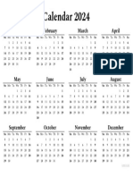 2024 Calendar Printable PDF