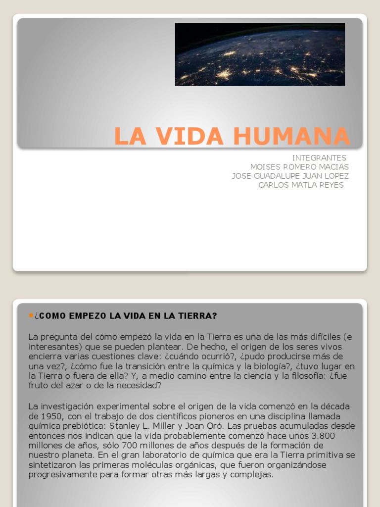 Origen y evolución de la vida humana | PDF