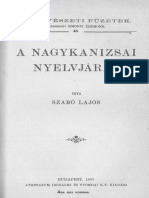 A Nagykanizsai Nyelvjárás 1907 Szabó Lajos PDF