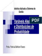 Aula 5 Distribuições de Probabilidade PDF