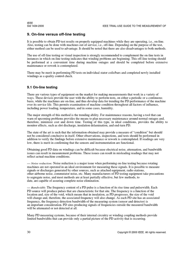 ieee-1434-offline-vs-online-pd-in-rotating-machinery-pdf-pdf