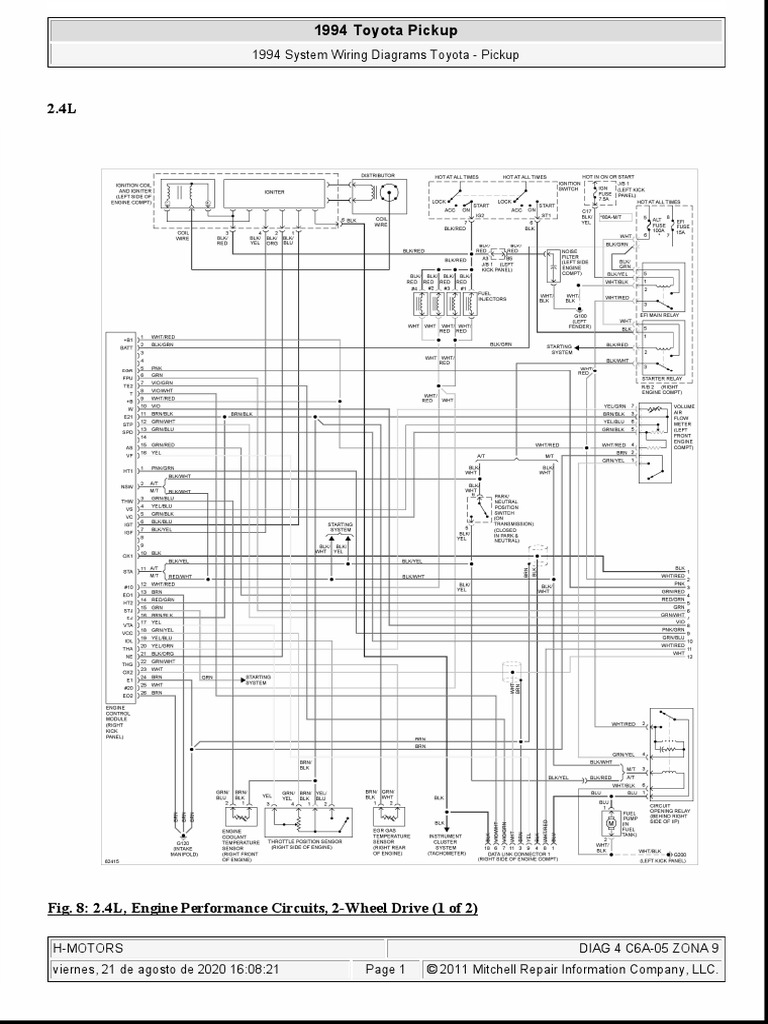Diagrama I - 22R 1994 - 2 | PDF