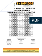 Sopa de Letras de Cuerpos Transparentes Translucidos y Opacos PDF