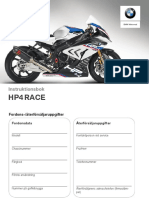 BMW S1000RR HP4 RACE 2017 Ownersmanual Swedish