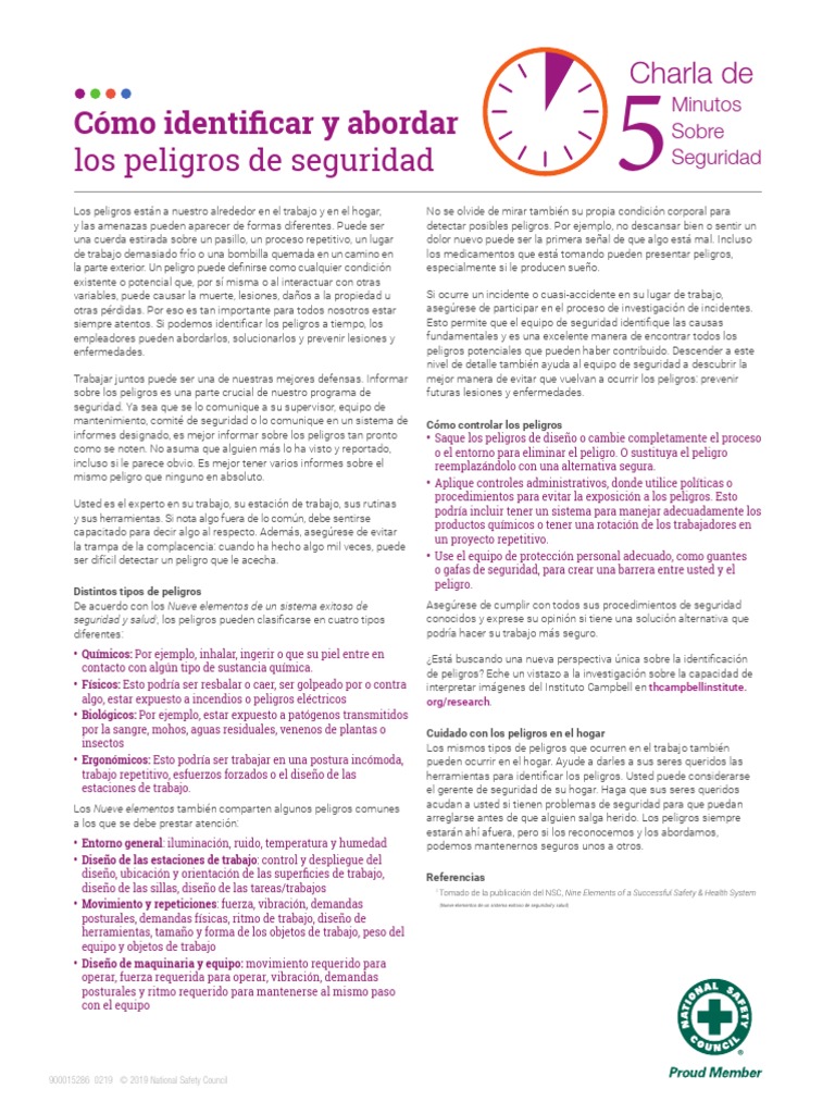 Hazard ST Spanish PDF PDF