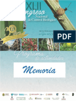 Memoria XLII Congreso Nacional de Control Biológico PDF